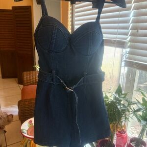 HAUTE MONDE DENIM JUMPSUIT SIZE MEDIUM